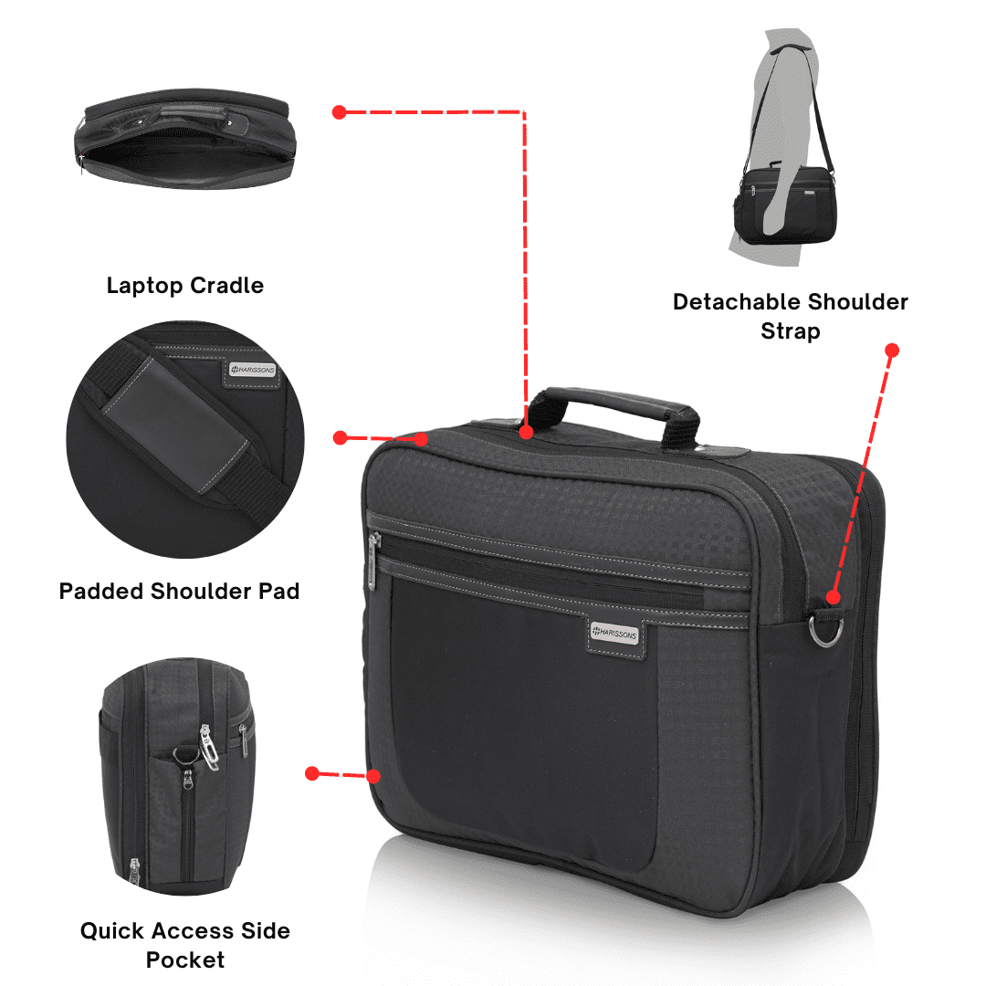 Semblant Small 14" Laptop Messenger Bag Harissons Bags